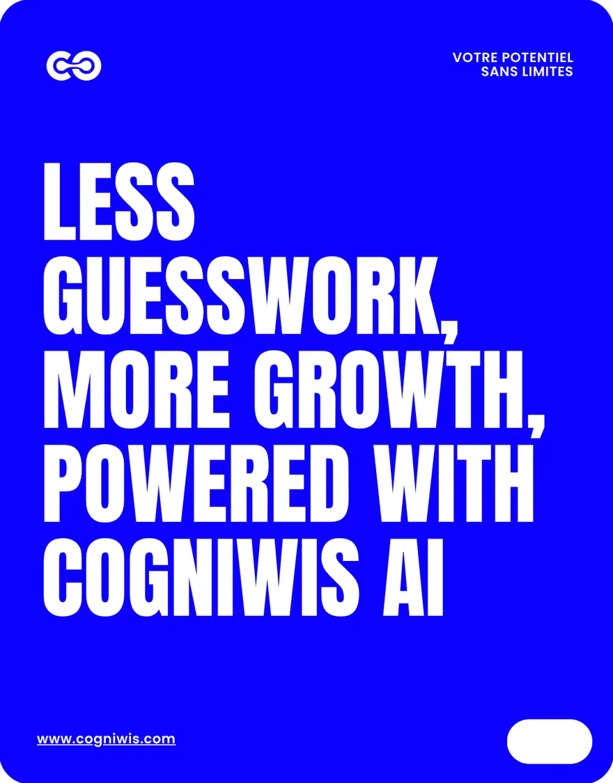 Visuel 2 sur 9 : « Less guesswork, more growth, powered with CogniWis AI. »