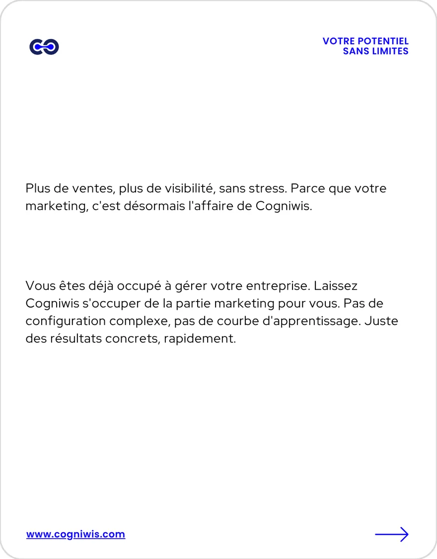 Visuel 7 sur 9 : « Plus de ventes, plus de visibilité, sans stress. »
